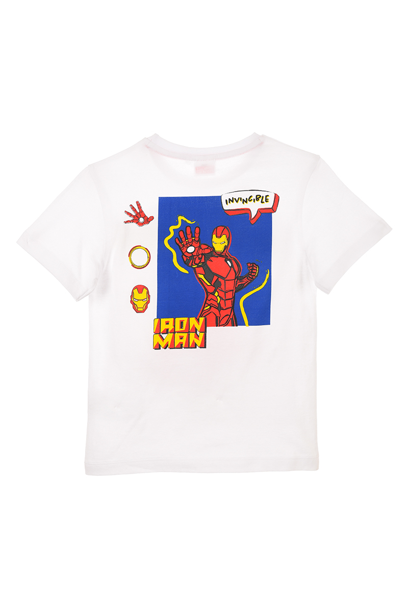 T-Shirt M.c. Iron Man MARVEL Maglietta Bambino Sun City 3/8 Anni - We1022bianco