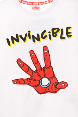 T-Shirt M.c. Iron Man MARVEL Maglietta Bambino Sun City 3/8 Anni - We1022bianco