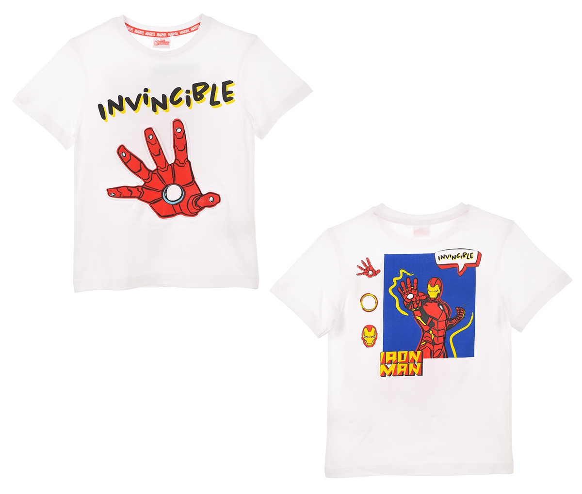 T-Shirt M.c. Iron Man MARVEL Maglietta Bambino Sun City 3/8 Anni - We1022bianco