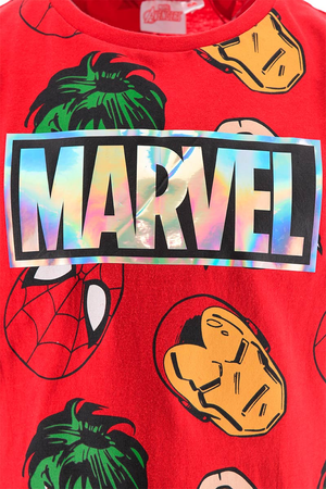 Completo Short + T-Shirt Avengers MARVEL Bambino Sun City 3/8 Anni - We1024rosso