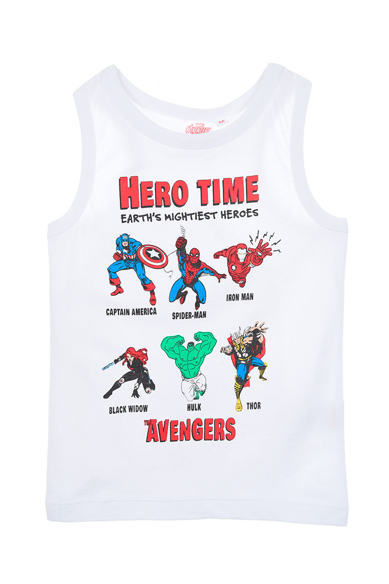 Canotta Avengers MARVEL Maglietta Bambino Sun City - We1194bianco
