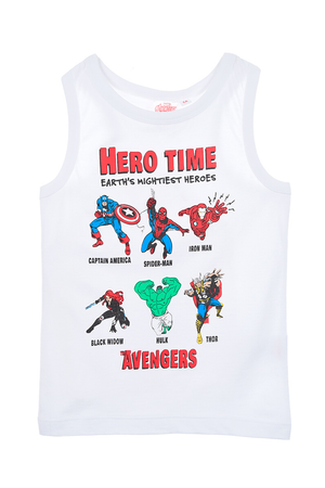 Canotta Avengers MARVEL Maglietta Bambino Sun City - We1194bianco