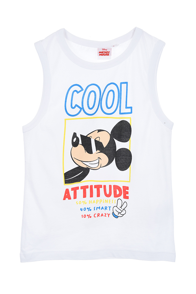 Canotta Topolino DISNEY Maglietta Bambino Sun City - We1035bianco