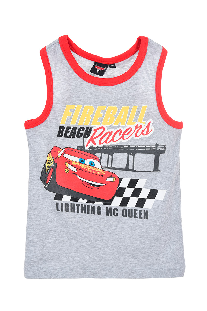 Canotta Cars DISNEY Saetta Mcqueen Maglietta Bambino Sun City - We1206grigio
