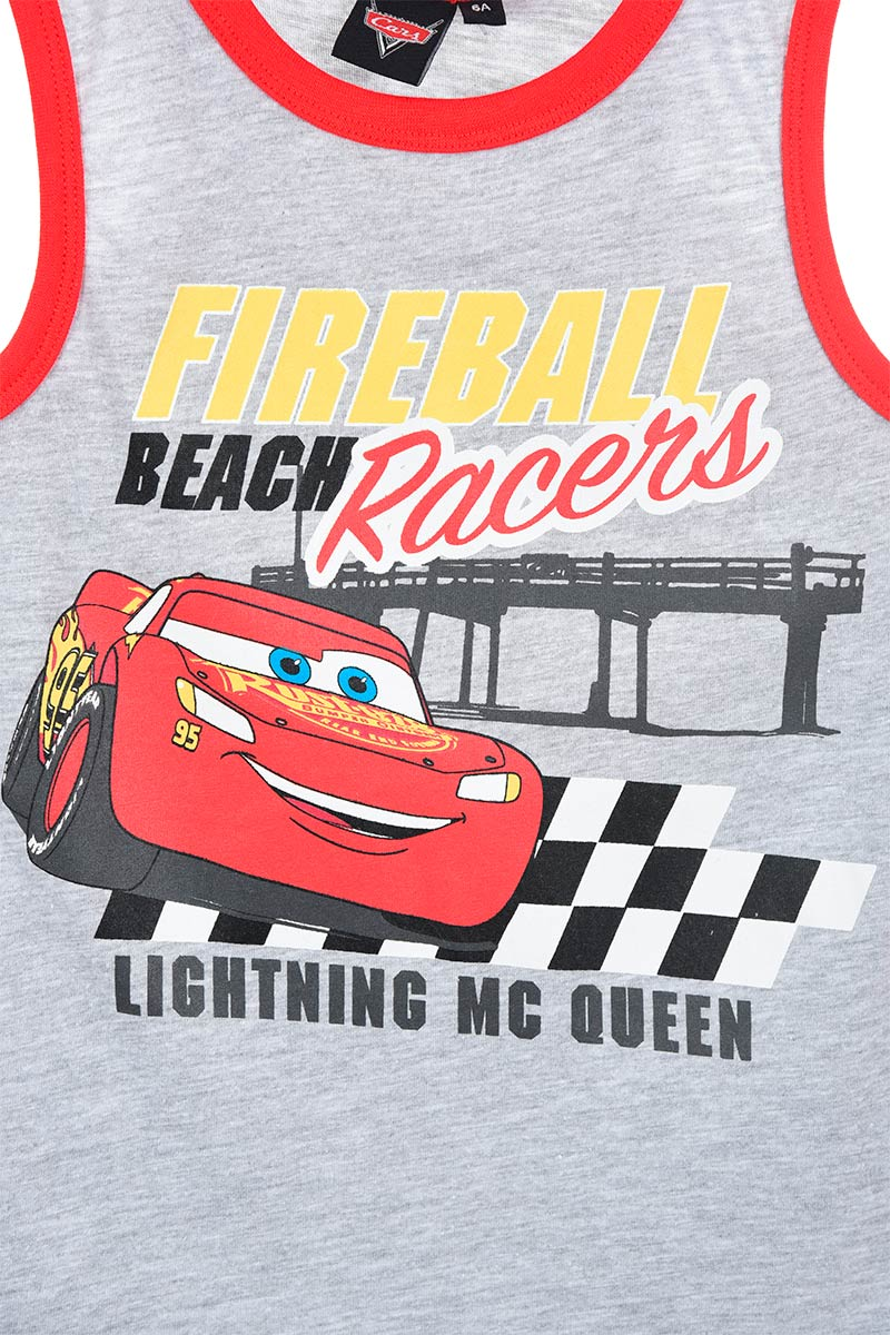 Canotta Cars DISNEY Saetta Mcqueen Maglietta Bambino Sun City - We1206grigio