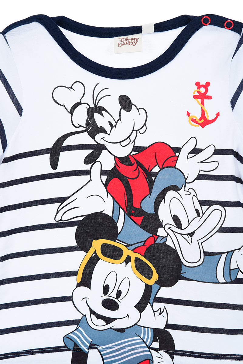 Completo Short + T-Shirt Topolino DISNEY Bambino Neonato Sun City - We0028blu