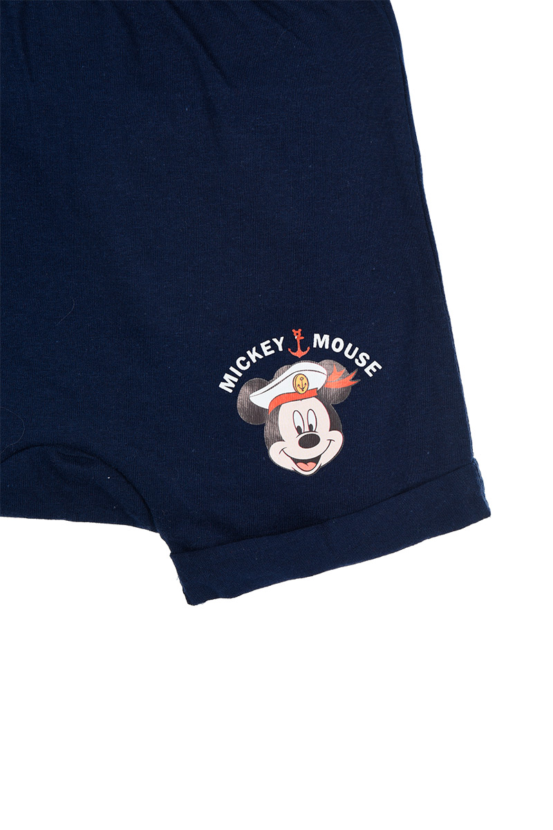 Completo Short + T-Shirt Topolino DISNEY Bambino Neonato Sun City - We0028blu