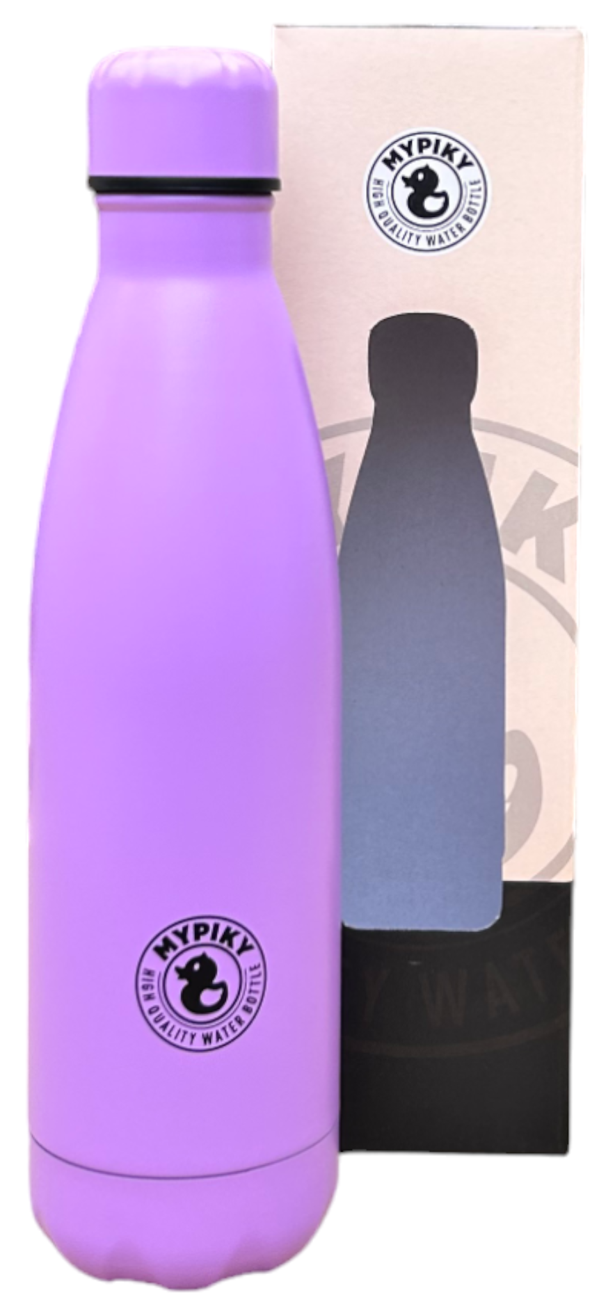 Bottiglia in Acciaio Inox 18/10 Thermos Doppia Parete - Beccuccio Stile Pet  500 Ml. Lilla Opaco - Mp25ll