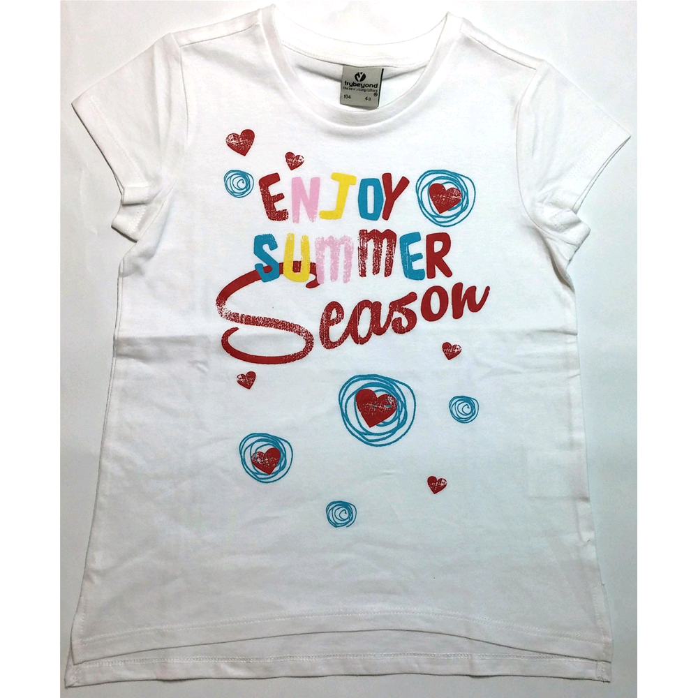 T-Shirt Estiva Manica Corta Bianco Mauli Birba Femminuccia 3/8 Anni - 64445