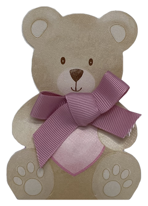 Bomboniera Astuccio Orsetto Rosa con Confetti Cerimonie Feste - 17858