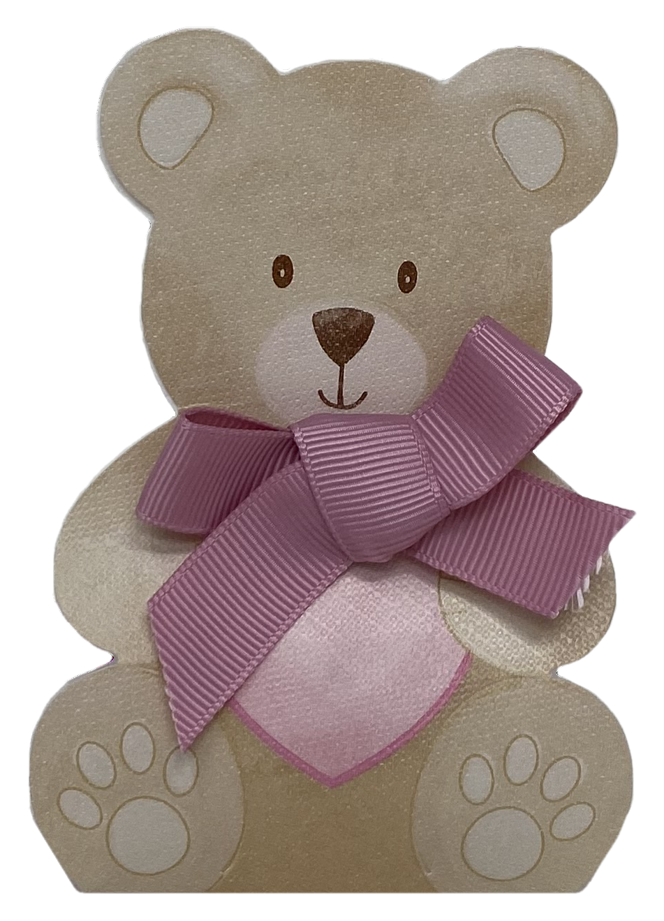 Bomboniera Astuccio Orsetto Rosa con Confetti Cerimonie Feste - 17858