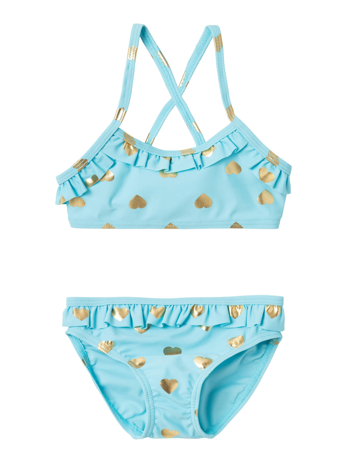 Costume Mare Bikini 2 Pezzi Bambina Ragazza Taglie 2/8 Anni - 13213796celeste
