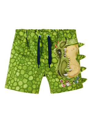 Costume Mare Dinosauri Pantaloncino Bermuda Bambino 1/7 Anni - 13213888verdefluo