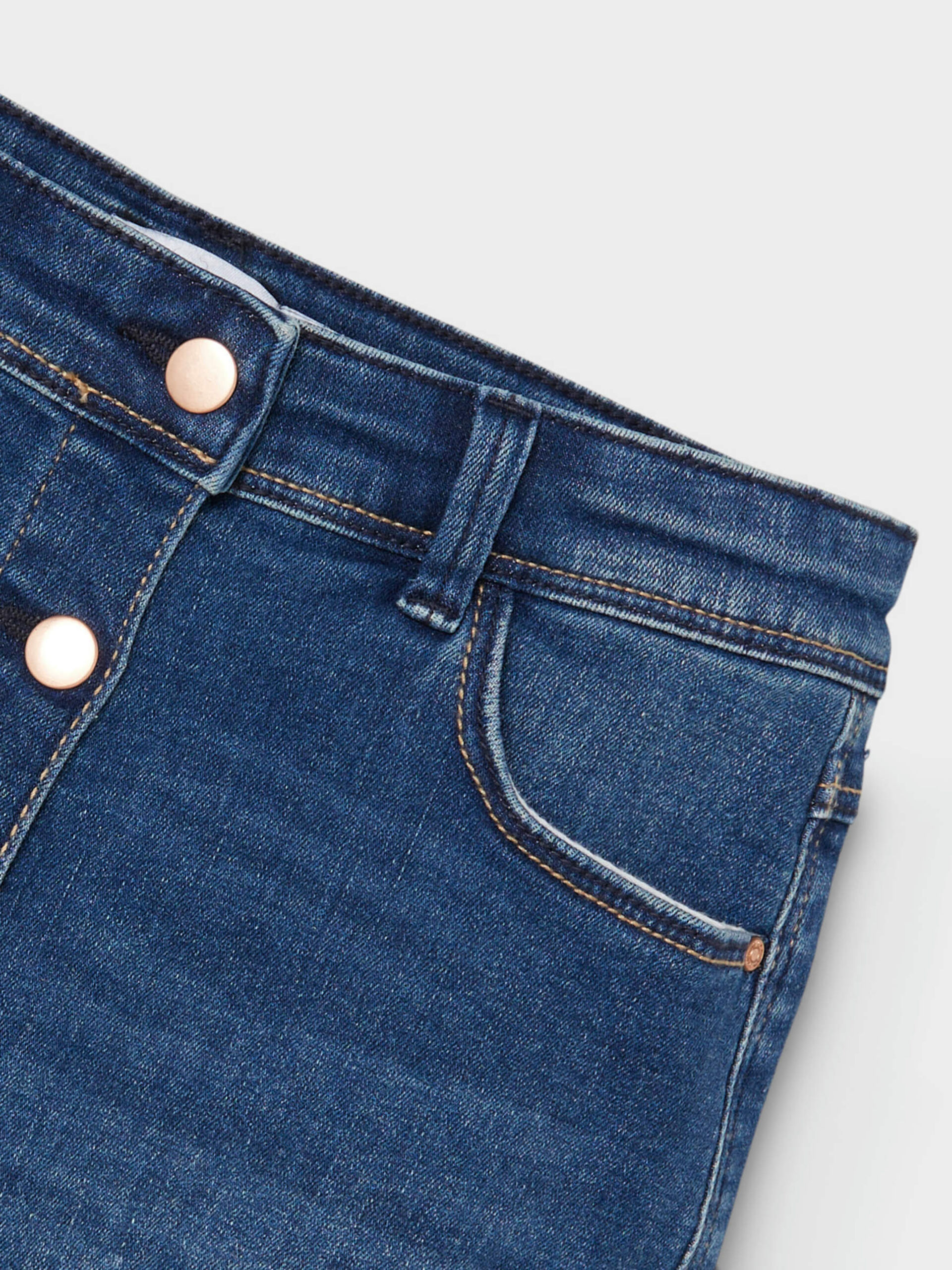 Gonna in Jeans Bambina con Bottoni - 13208926
