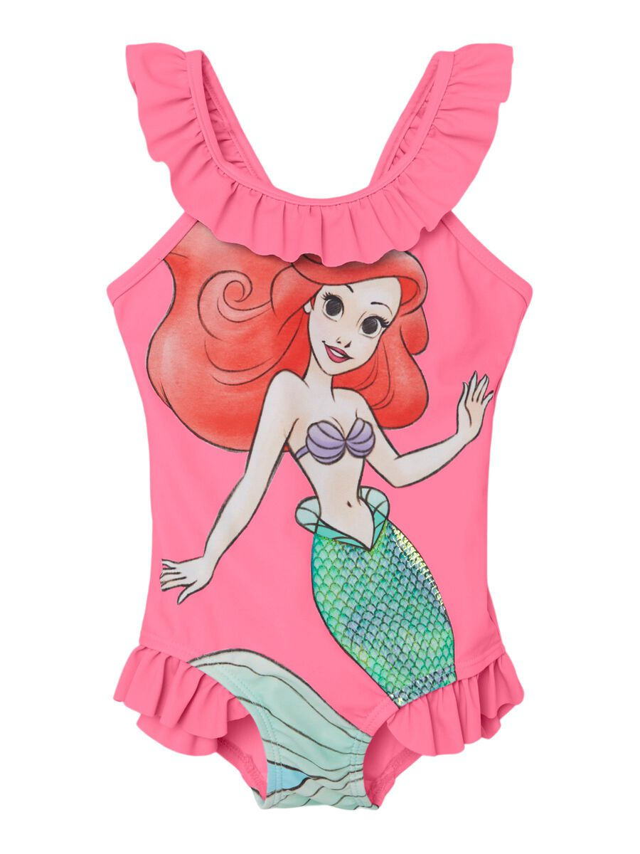 Costume Mare Intero Ariel Principesse Bambina Ragazza 2/8 Anni - 13213871fuxia