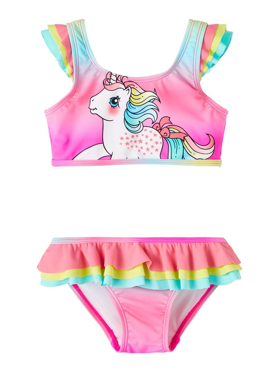 Costume Mare Bikini Unicorno 2 Pezzi Bambina Ragazza 2/8 Anni - 13213877fuxia