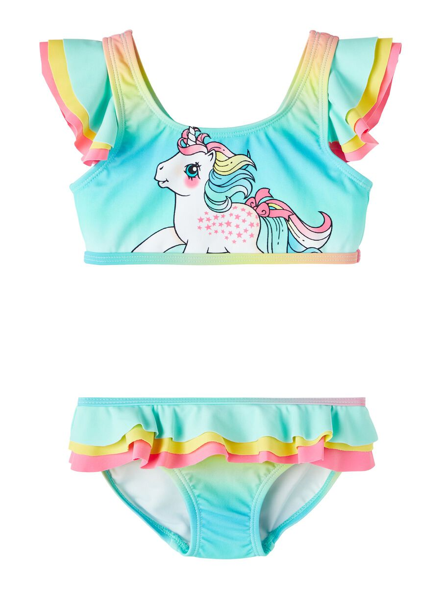 Costume Mare Bikini Unicorno 2 Pezzi Bambina Ragazza 2/8 Anni - 13213877celeste
