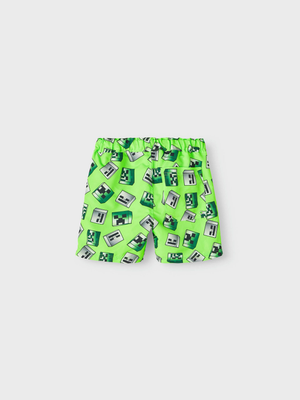 Costume Mare Minecraft Pantaloncino Bermuda Bambino 8/14 Anni - 13214028verde