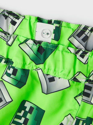 Costume Mare Minecraft Pantaloncino Bermuda Bambino 8/14 Anni - 13214028verde