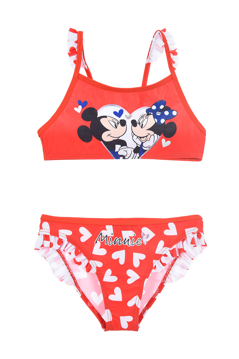 Costume Mare Minnie Mouse DISNEY Bikini 2 Pezzi Bambina - We1861rosso