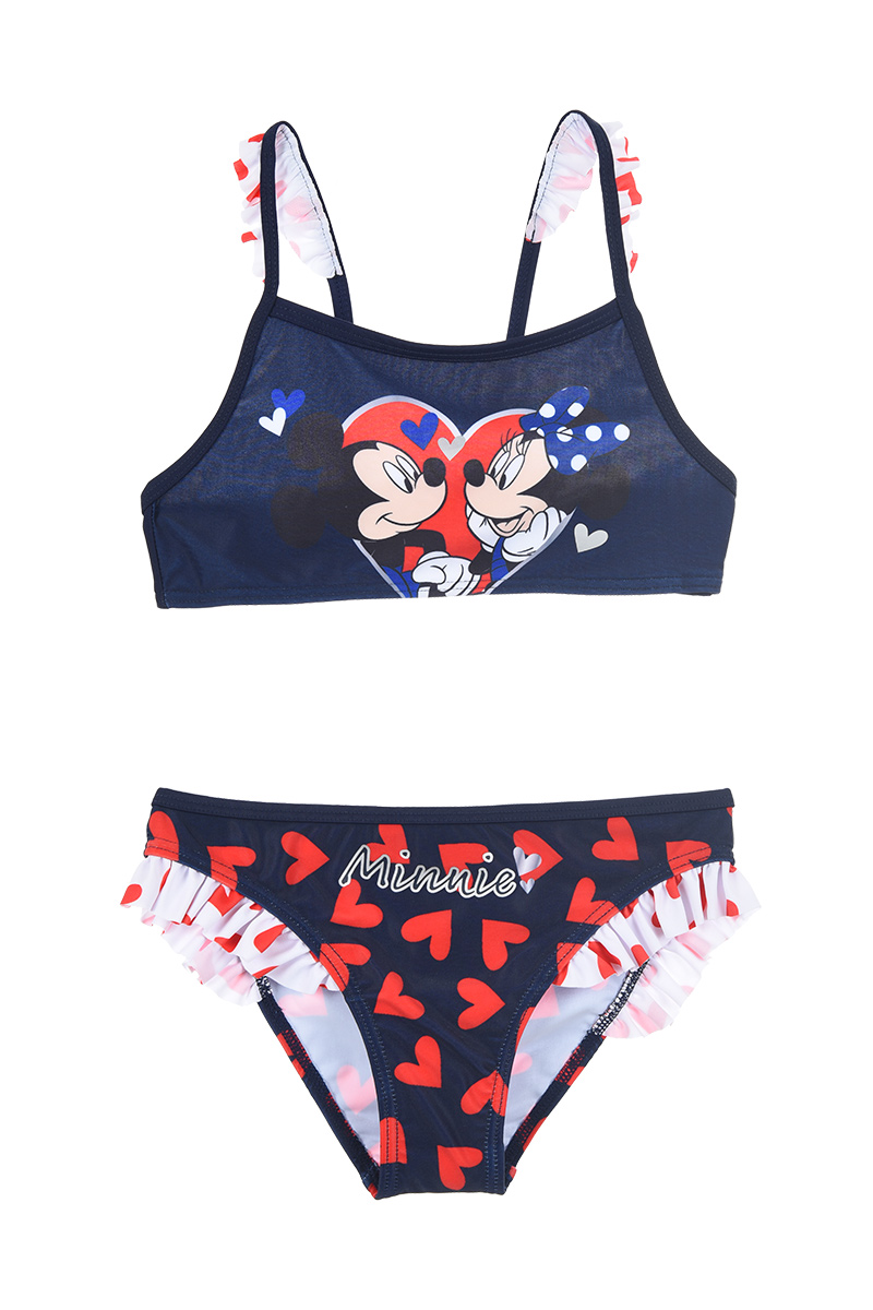 Costume Mare Minnie Mouse DISNEY Bikini 2 Pezzi Bambina - We1861blu