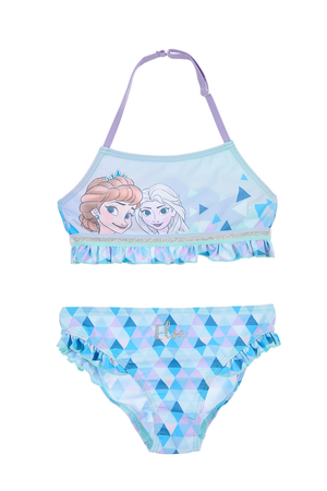 Costume Mare Frozen DISNEY Elsa Anna Bikini 2 Pezzi Bambina - We1882azzurro