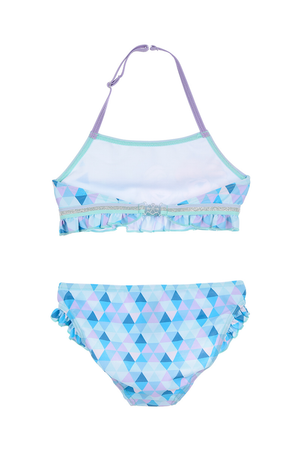 Costume Mare Frozen DISNEY Elsa Anna Bikini 2 Pezzi Bambina - We1882azzurro