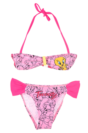Costume Mare Titti Looney Tunes Bikini 2 Pezzi Bambina - We1918rosa