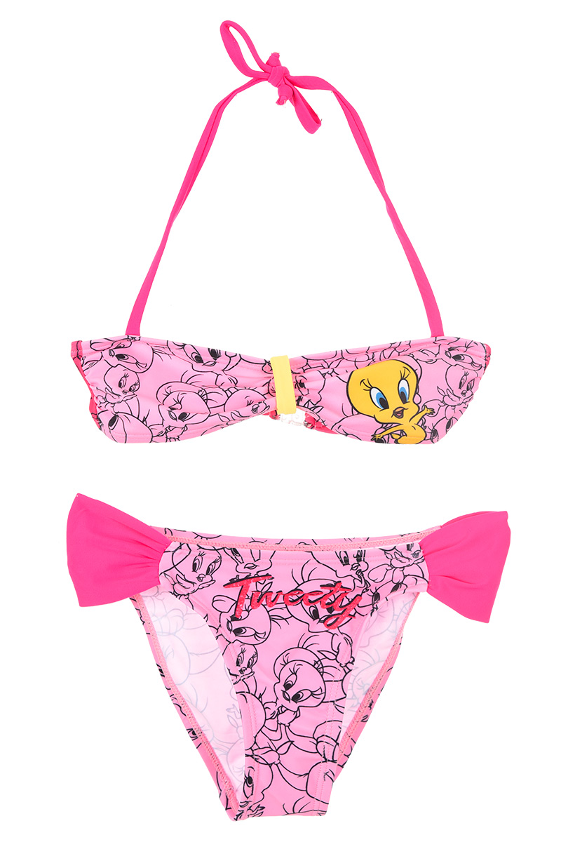 Costume Mare Titti Looney Tunes Bikini 2 Pezzi Bambina - We1918rosa
