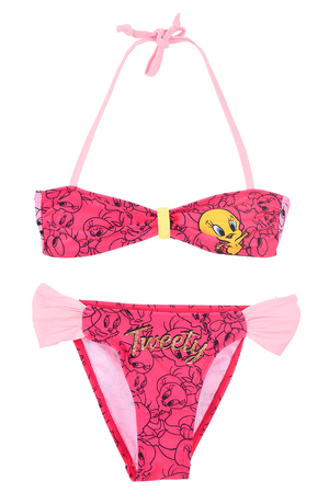Costume Mare Titti Looney Tunes Bikini 2 Pezzi Bambina - We1918fuxia