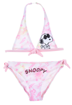 Costume Mare Snoopy Bikini 2 Pezzi Bambina - We1919rosa
