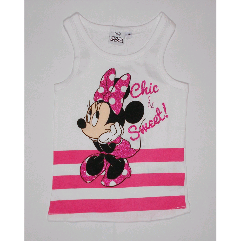 Canotta Maglietta Minnie Estiva Bambina 3/8 Anni - Oe1610
