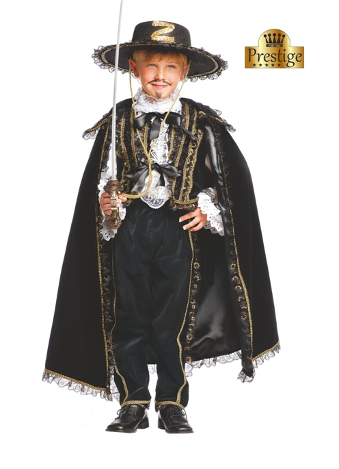 Vestito Carnevale Zorro Prestige Costume Travestimento Bambino - 50572