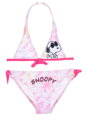 Costume Mare Snoopy Bikini 2 Pezzi Bambina - We1919fuxia