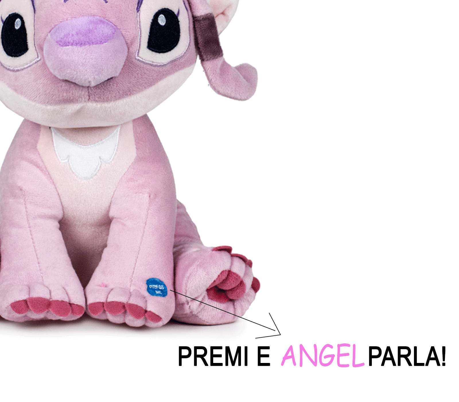 Peluche Angel Lilo & Stitch Rosa con Suono DISNEY Pupazzo 50 CM - Dcl9272-8