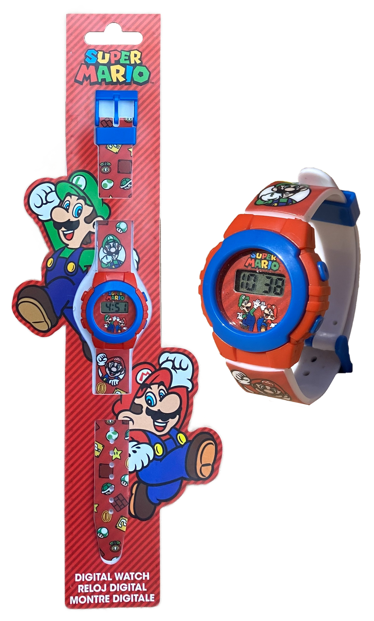 Orologio da Polso Digitale Super Mario in Confezione Sagomata - Gsm4234