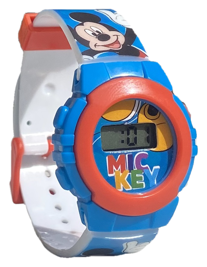 Orologio da Polso Digitale Mickey Mouse DISNEY Topolino in Confezione Sagomata - Mk4164