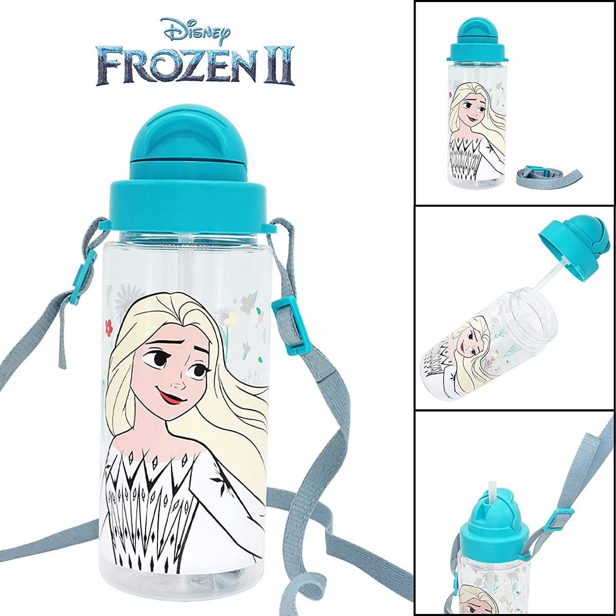 Borraccia in Tritan con Cannuccia Frozen DISNEY Elsa 500 Ml - 840340
