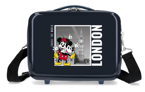Beauty Case Minnie e Topolino a Londra DISNEY Borsa Viaggio in ABS Adattabile a Trolley - 3673925