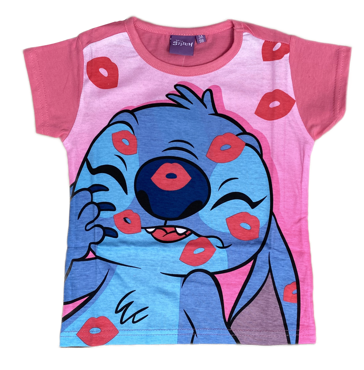 Pigiama Estivo Stitch DISNEY T-Shirt Maniche Corte Short 100% Cotone Bambino - Lil23-0176