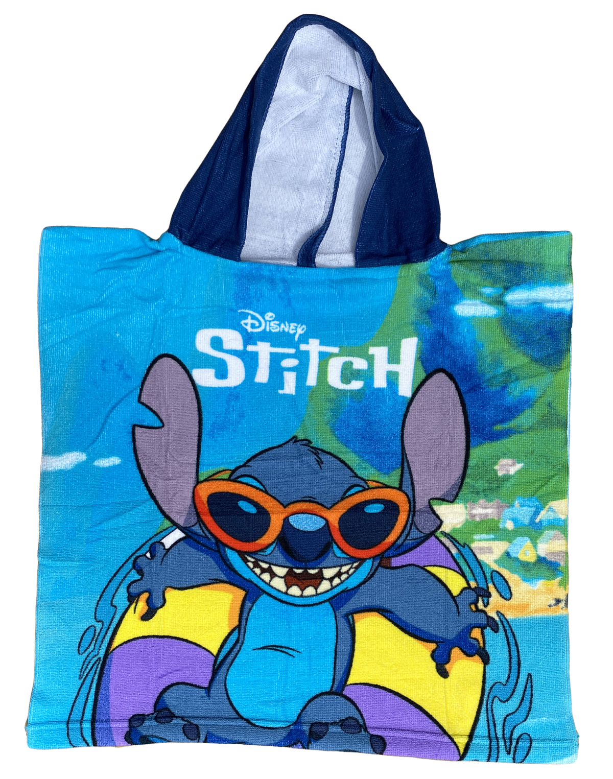 Poncho Mare Stitch DISNEY in Microcotone Cm. 100x50 100%pl - 2023lilb014