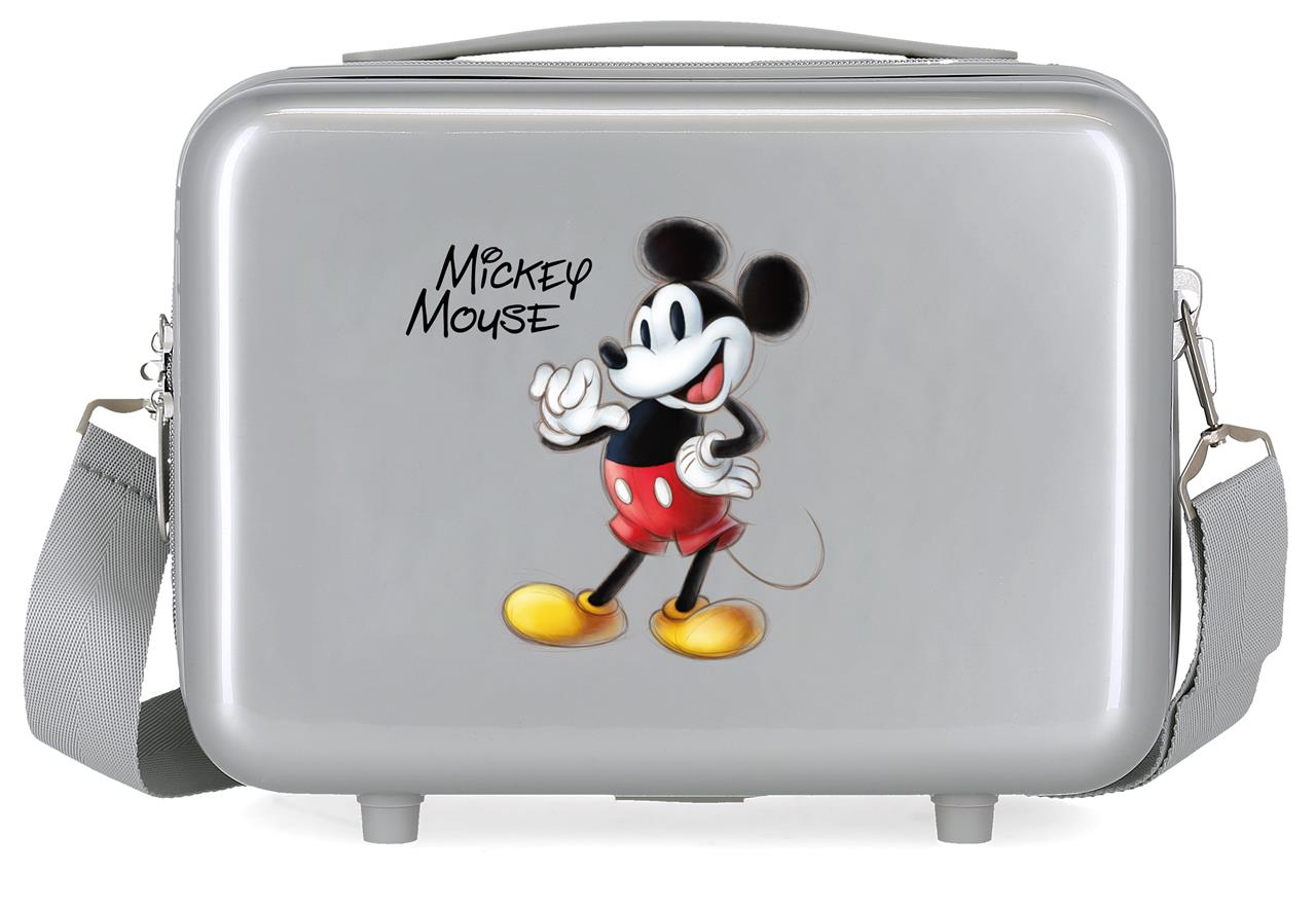Beauty Case Mickey Mouse Topolino DISNEY 100° Anniversario Borsa Viaggio in ABS Adattabile a Trolley - 3643921