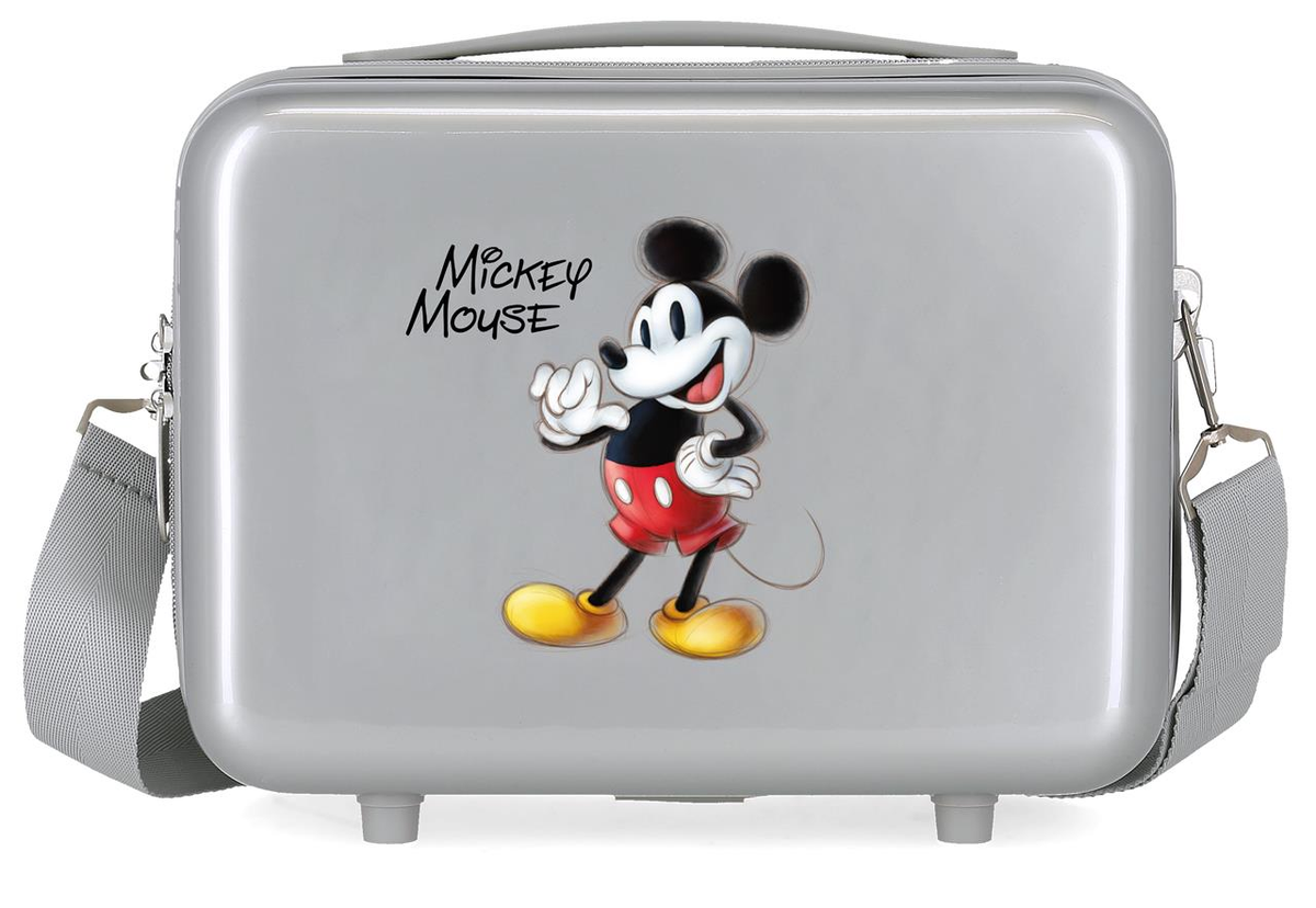 Beauty Case Mickey Mouse Topolino DISNEY 100° Anniversario Borsa Viaggio in ABS Adattabile a Trolley - 3643921
