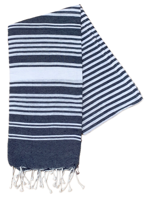 Telo Fouta in Cotone 90 X 180 CM Mare Piscina Casa - 67.00525.99bluscuro