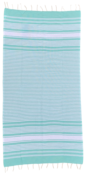 Telo Fouta in Cotone 90 X 180 CM Mare Piscina Casa - 67.00525.99verdeacqua