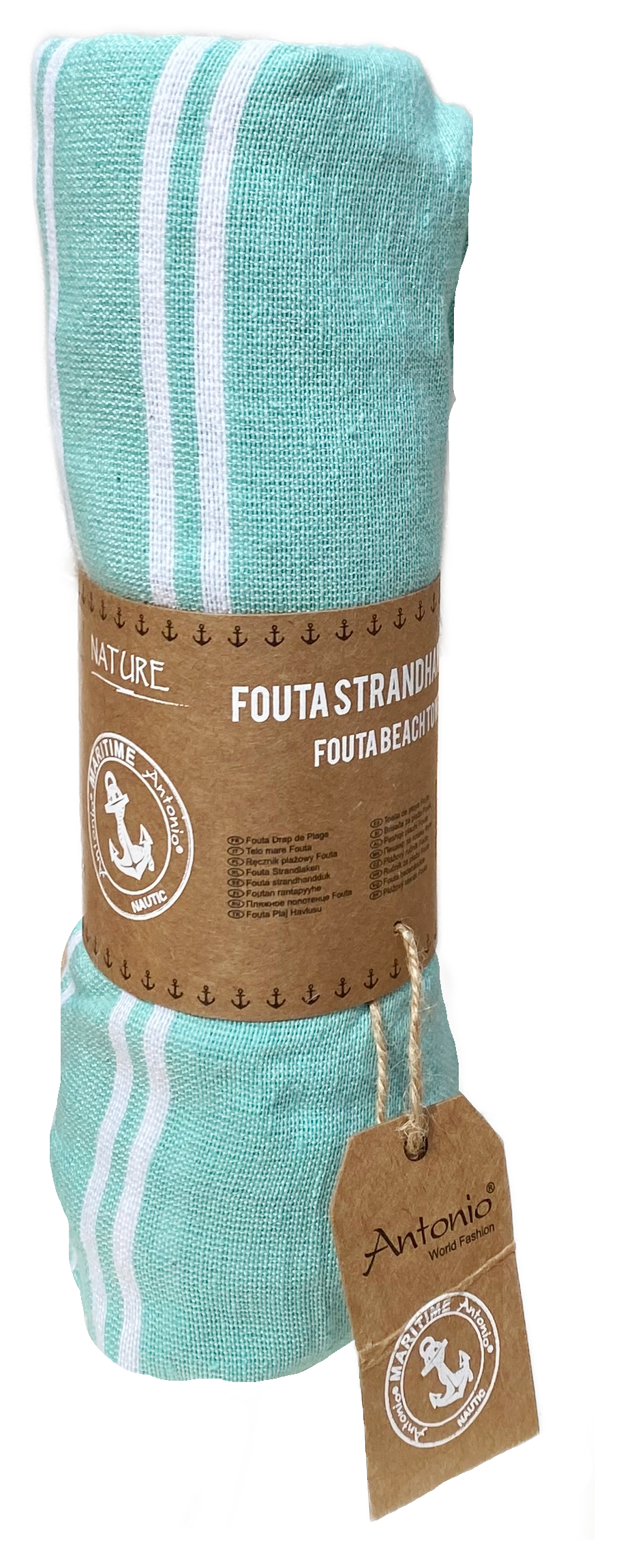 Telo Fouta in Cotone 90 X 180 CM Mare Piscina Casa - 67.00525.99verdeacqua