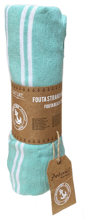 Telo Fouta in Cotone 90 X 180 CM Mare Piscina Casa - 67.00525.99verdeacqua
