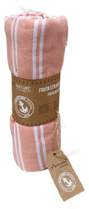Telo Fouta in Cotone 90 X 180 CM Mare Piscina Casa - 67.00525.99salmone
