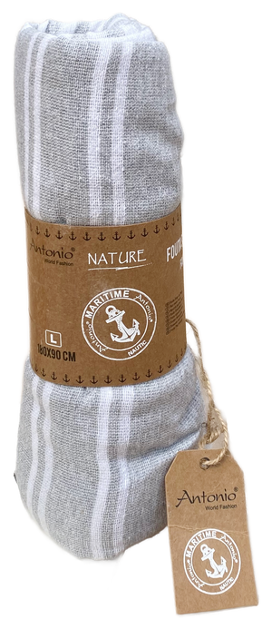 Telo Fouta in Cotone 90 X 180 CM Mare Piscina Casa - 67.00525.99grigio
