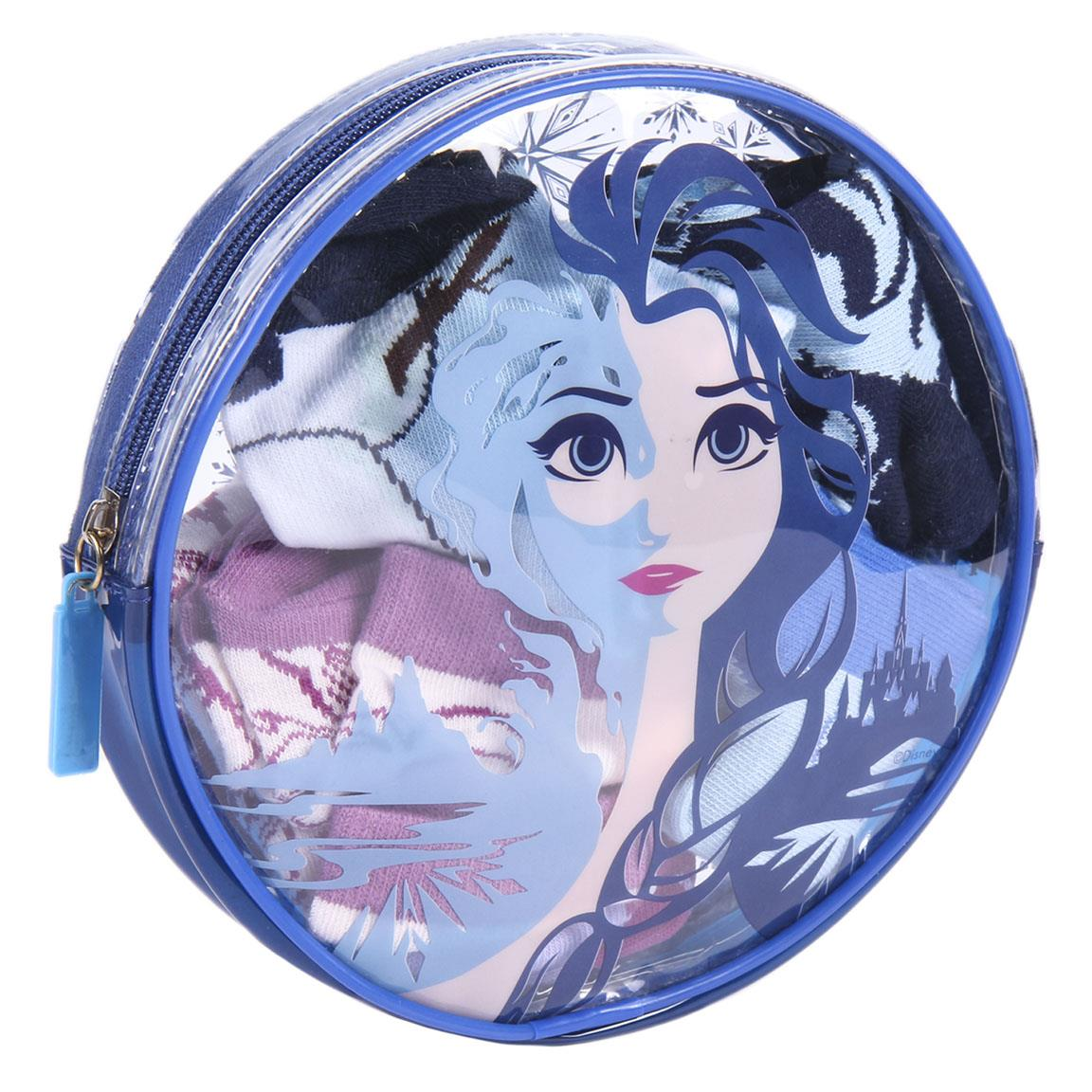 Calzini Frozen DISNEY in Misto Cotone 5 Paia con Pochette - 7419